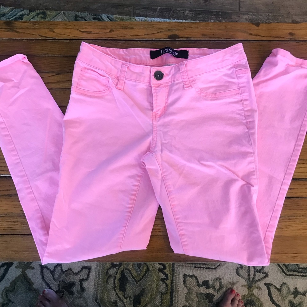 Freestyle low rise pink jeans